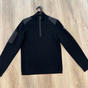 Canada Goose Stormont Black Half Zip Wool Pullover Jumper Gorpcore Mens Size S